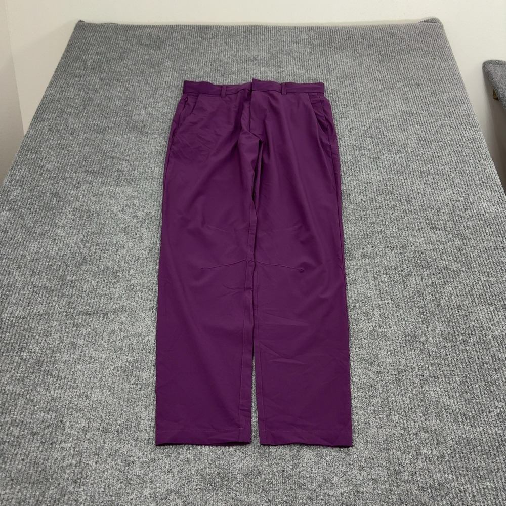 Fabletics Pants Mens 33x30 Purple Polyester Elastane Performance Golf Athletic